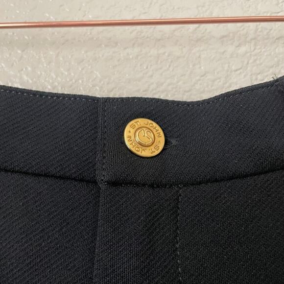 St.‎ John Sport by Marie Gray Pants Womens Size 6 Black High Rise Straight Twill - Picture 6 of 13